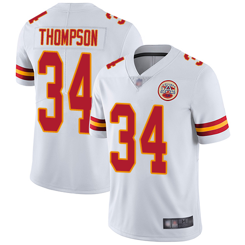 Men Kansas City Chiefs #34 Thompson Darwin White Vapor Untouchable Limited Player Football Nike NFL Jersey